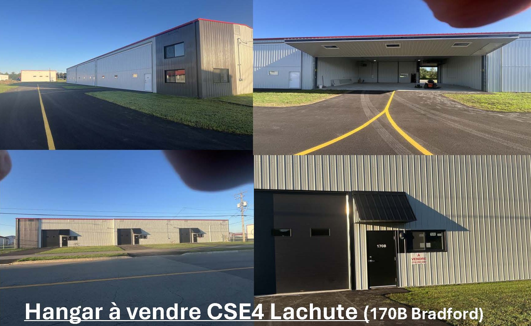 Hangar à vendre (neuf -2026) - Lachute (CSE4)
